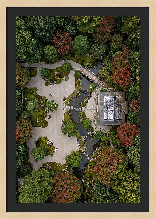 Topdown View Of Japanese Garden