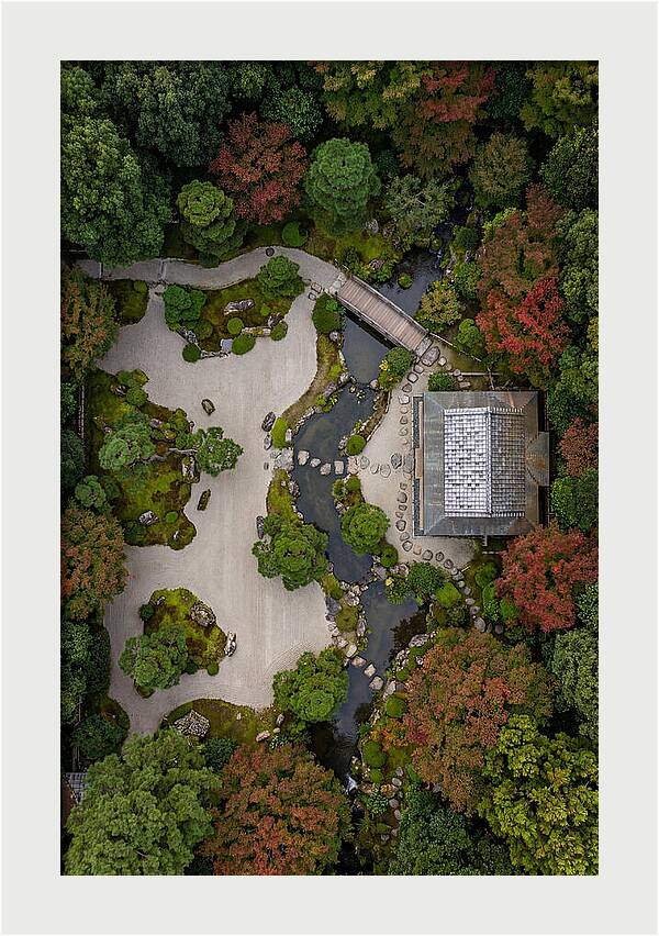 Topdown View Of Japanese Garden