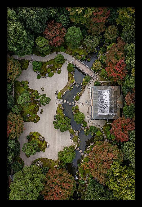 Topdown View Of Japanese Garden