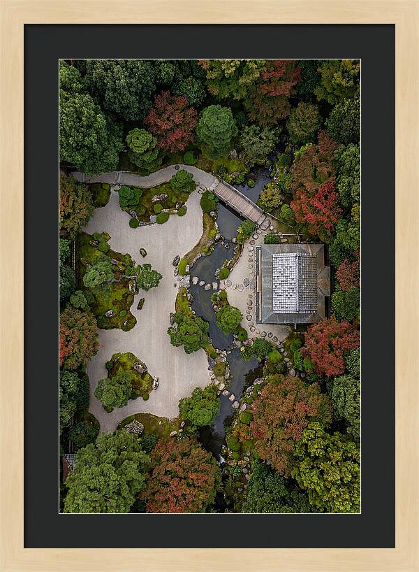 Topdown View Of Japanese Garden