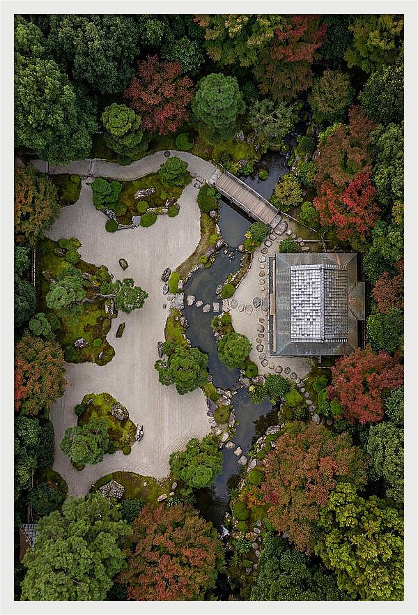 Topdown View Of Japanese Garden