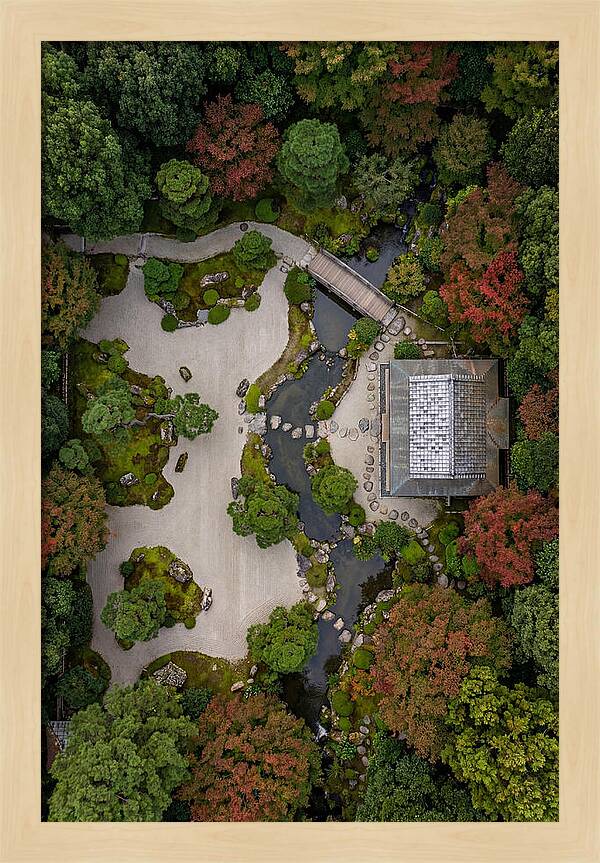 Topdown View Of Japanese Garden