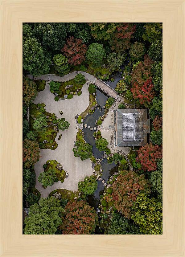 Topdown View Of Japanese Garden
