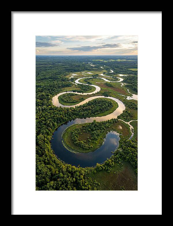 Topdown View Of River Meander