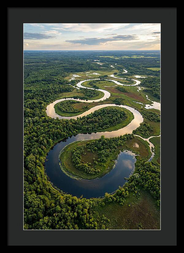 Topdown View Of River Meander