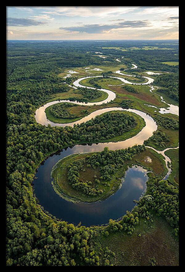 Topdown View Of River Meander