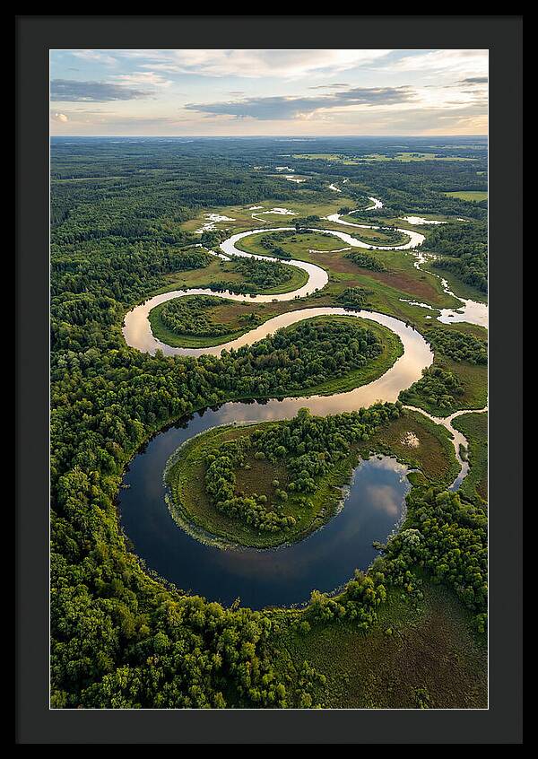 Topdown View Of River Meander
