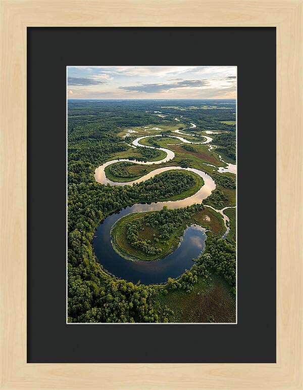 Topdown View Of River Meander
