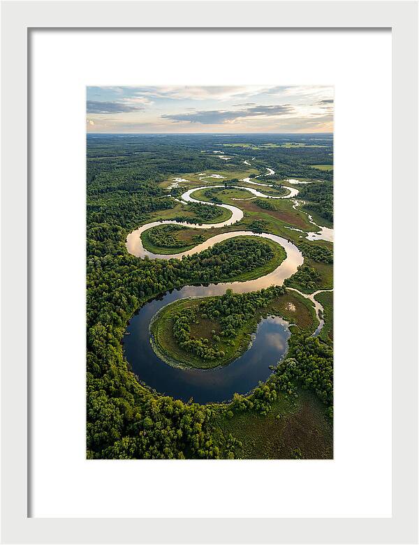 Topdown View Of River Meander