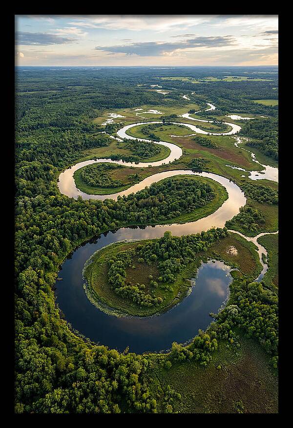 Topdown View Of River Meander