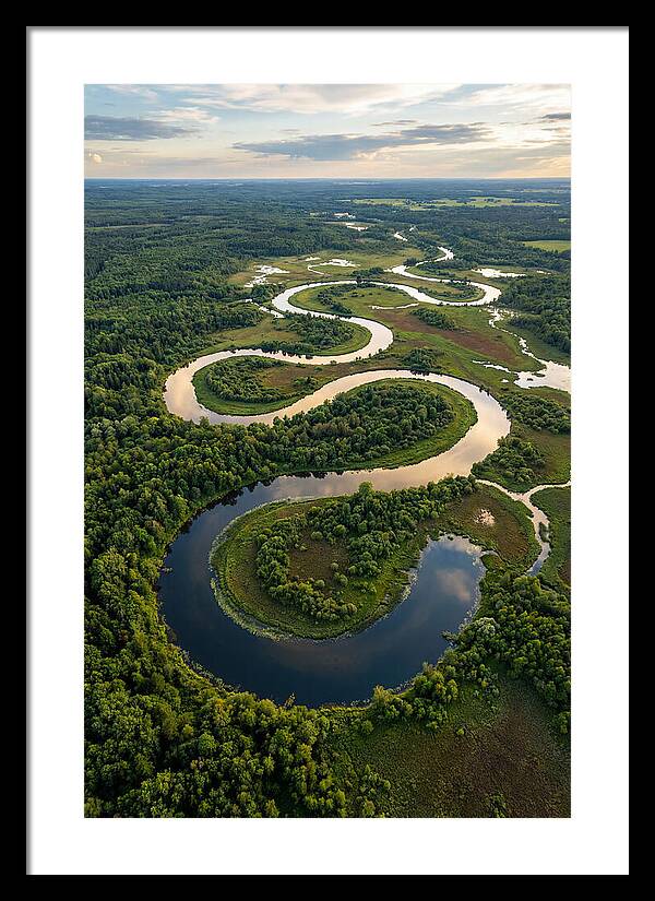 Topdown View Of River Meander