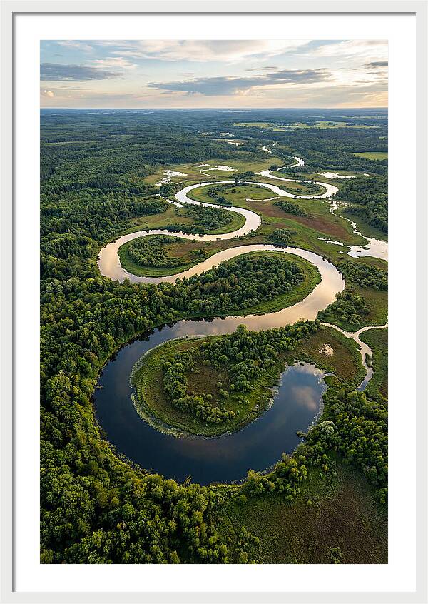 Topdown View Of River Meander