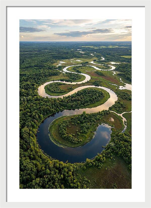 Topdown View Of River Meander