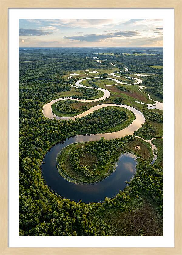 Topdown View Of River Meander