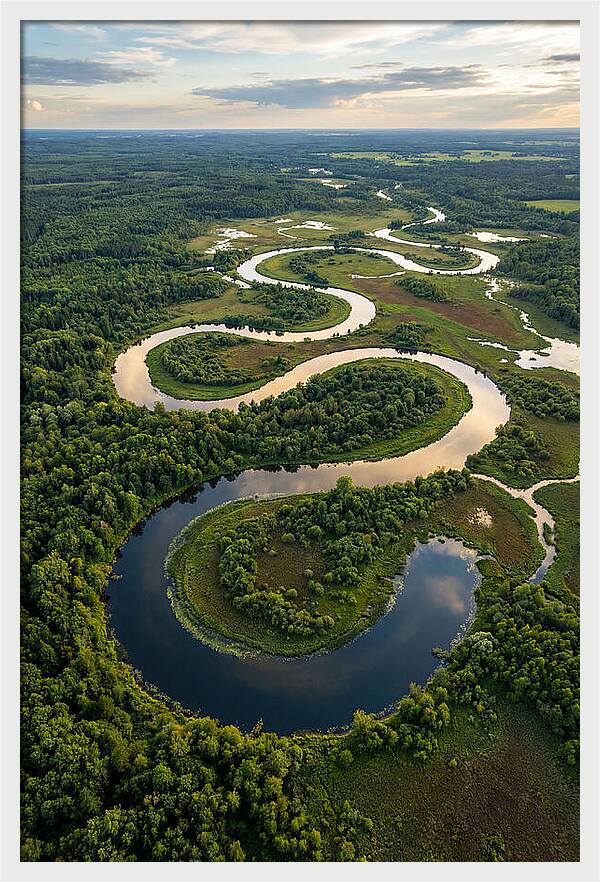 Topdown View Of River Meander