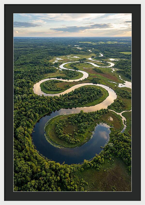 Topdown View Of River Meander