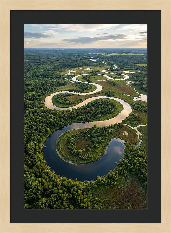 Topdown View Of River Meander