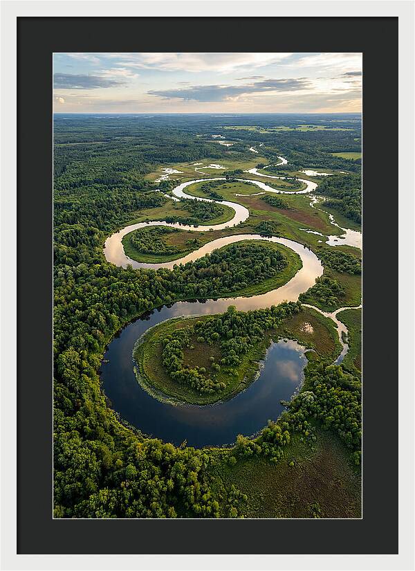 Topdown View Of River Meander
