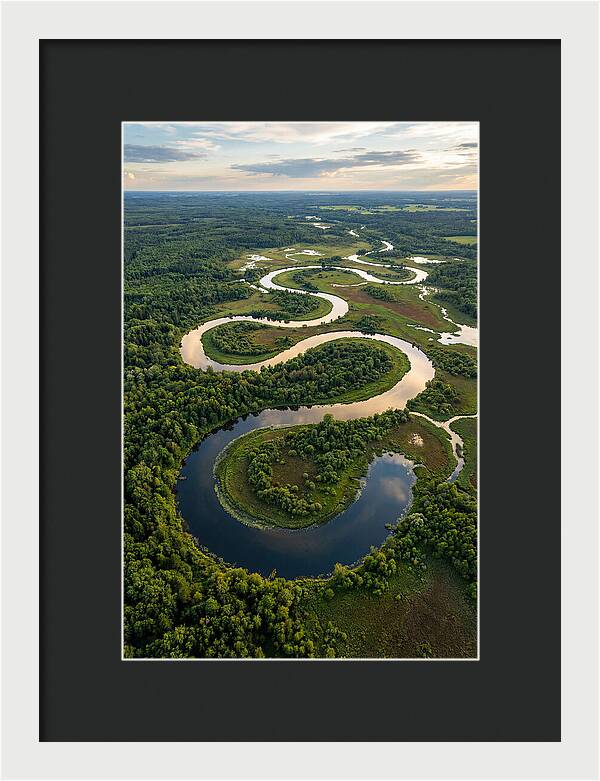 Topdown View Of River Meander