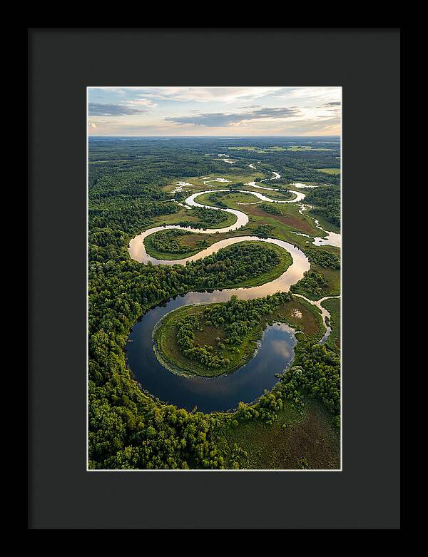 Topdown View Of River Meander