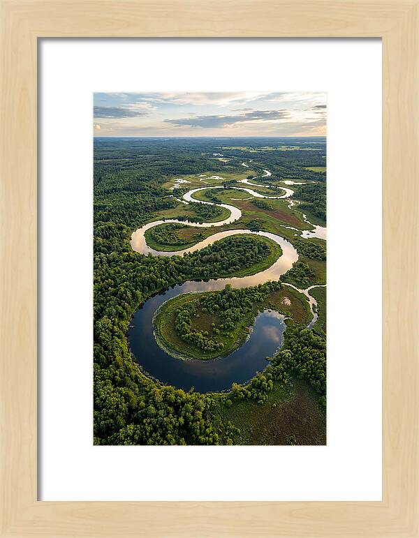 Topdown View Of River Meander