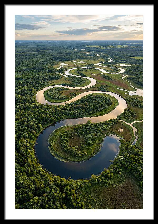 Topdown View Of River Meander