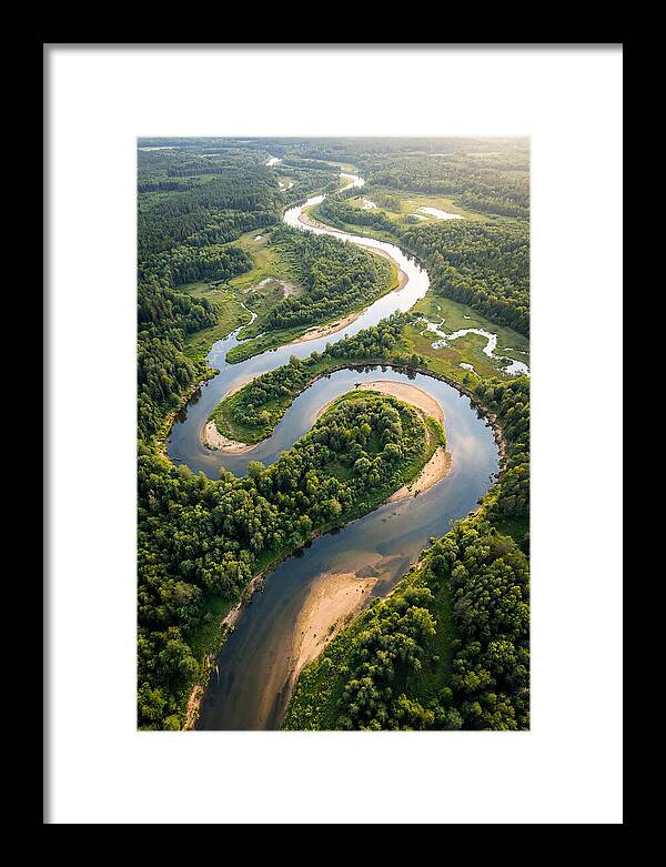 Topdown View Of River Meanders