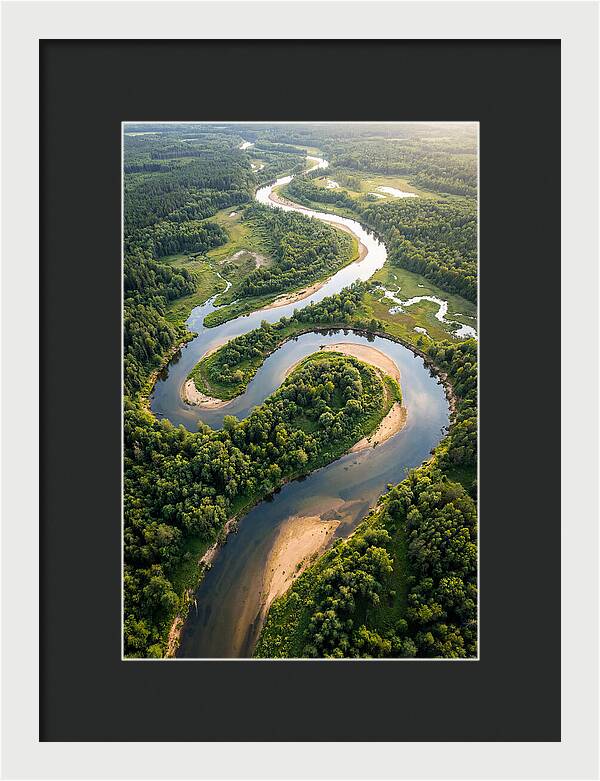 Topdown View Of River Meanders