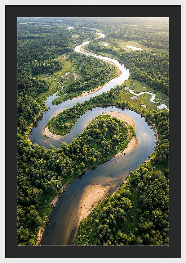 Topdown View Of River Meanders