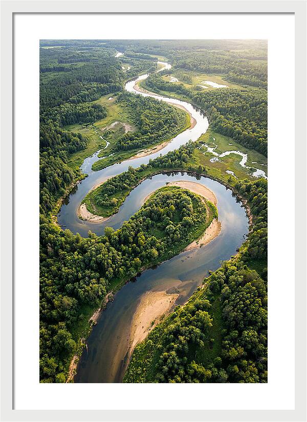 Topdown View Of River Meanders