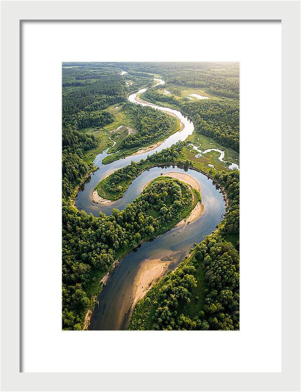 Topdown View Of River Meanders