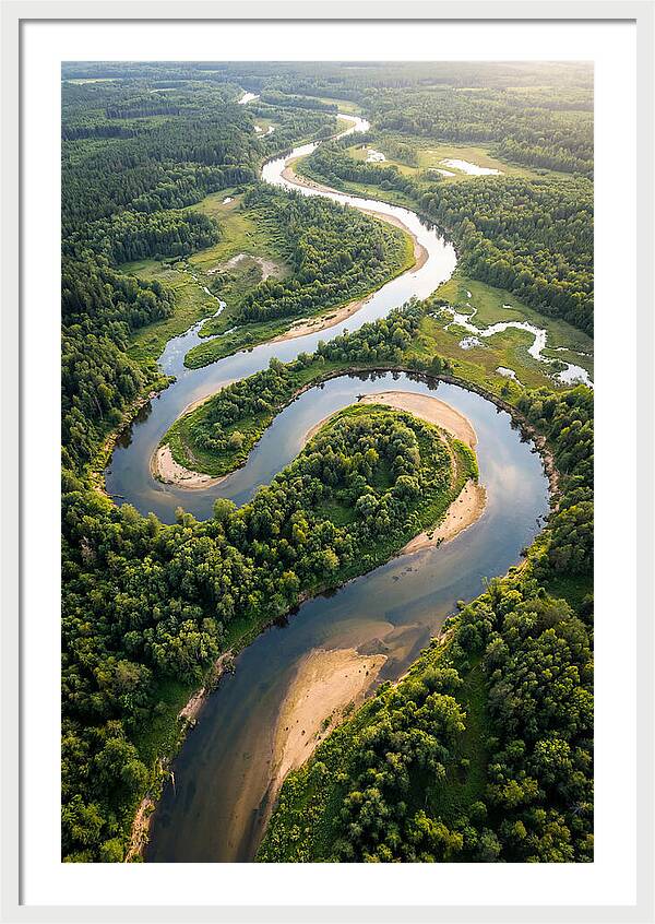 Topdown View Of River Meanders
