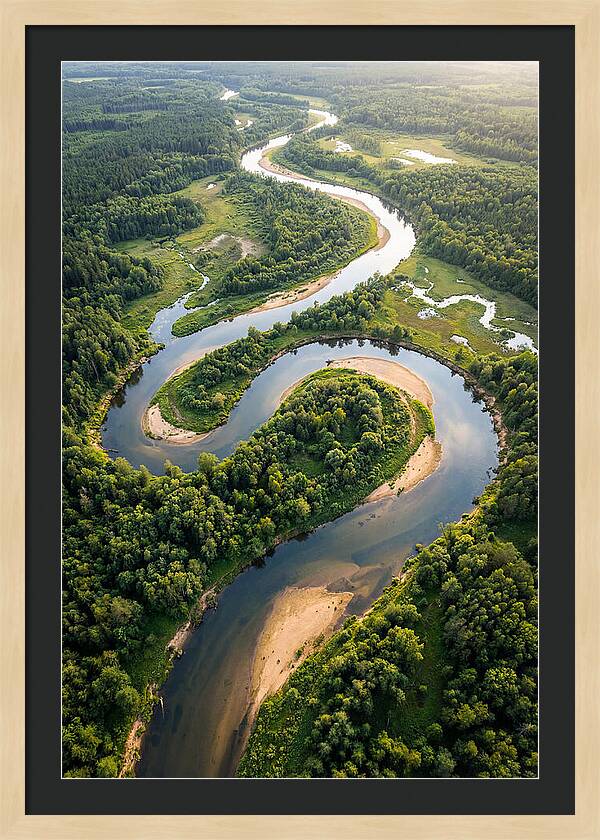 Topdown View Of River Meanders