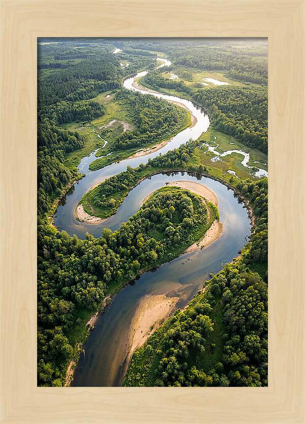 Topdown View Of River Meanders