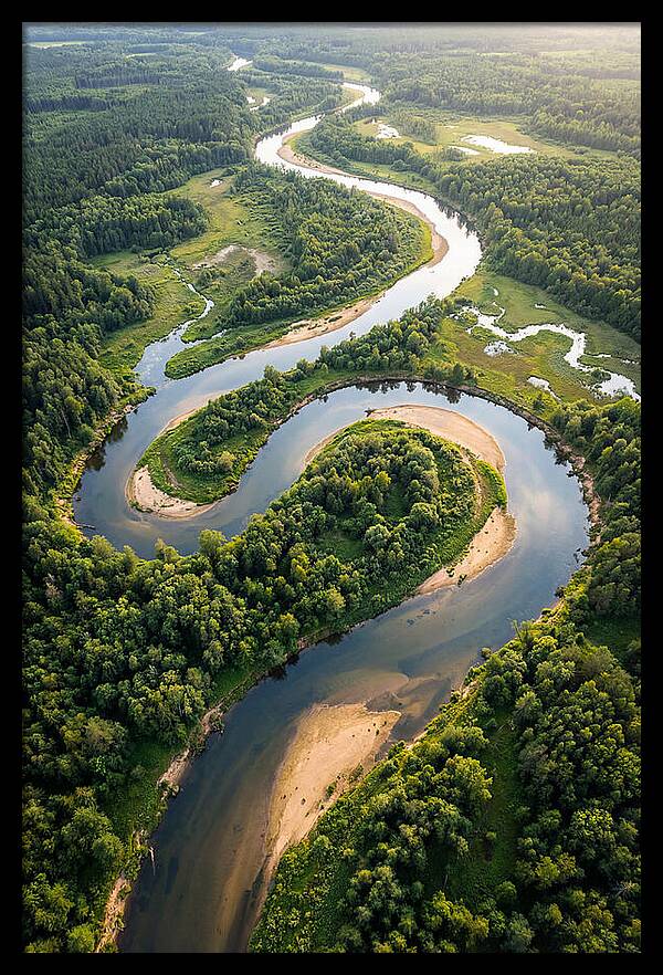 Topdown View Of River Meanders