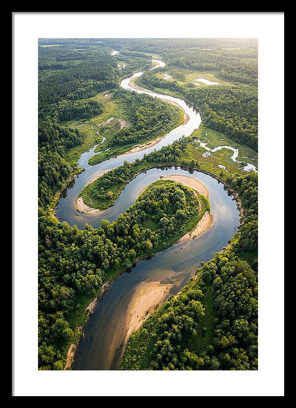 Topdown View Of River Meanders