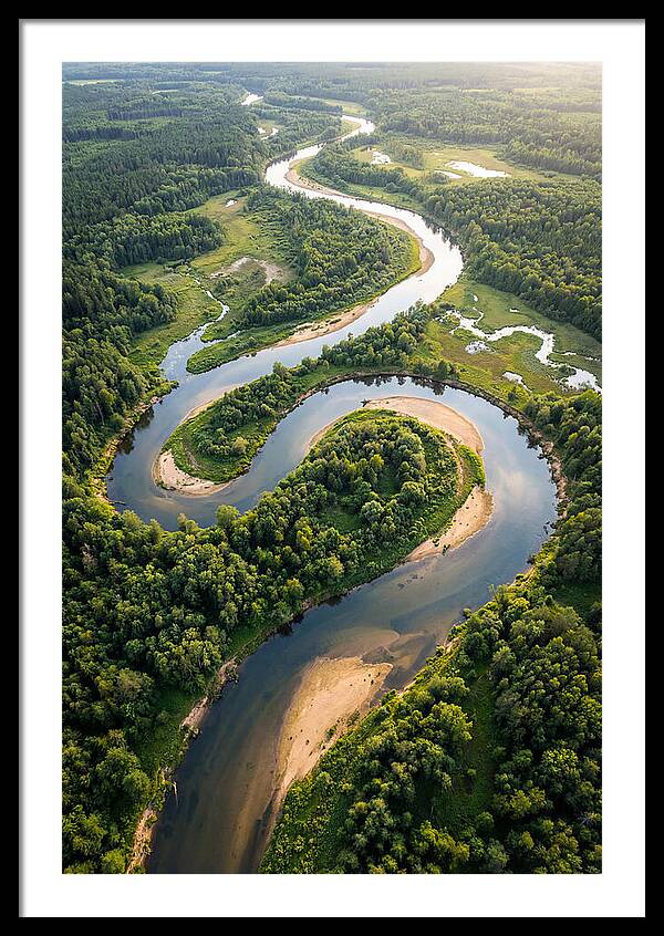 Topdown View Of River Meanders
