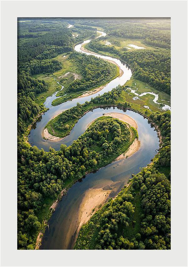 Topdown View Of River Meanders
