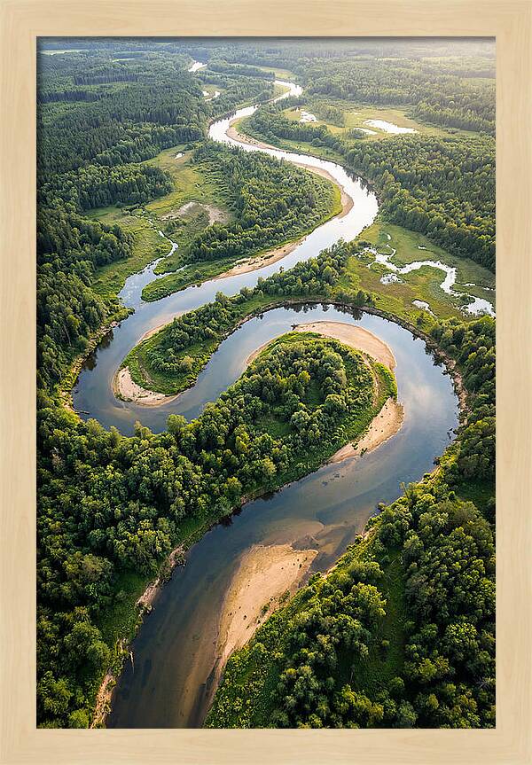 Topdown View Of River Meanders