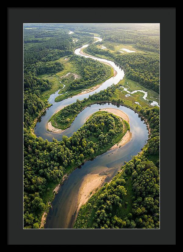 Topdown View Of River Meanders