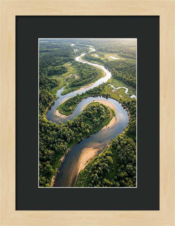 Topdown View Of River Meanders