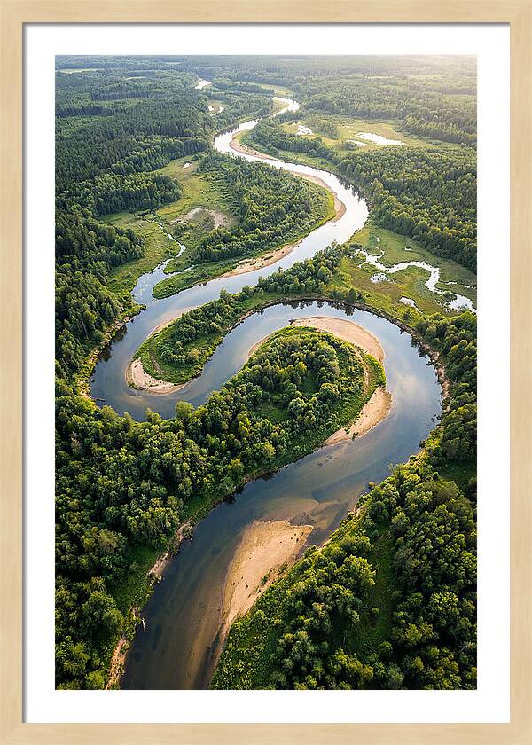 Topdown View Of River Meanders