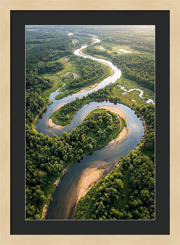 Topdown View Of River Meanders