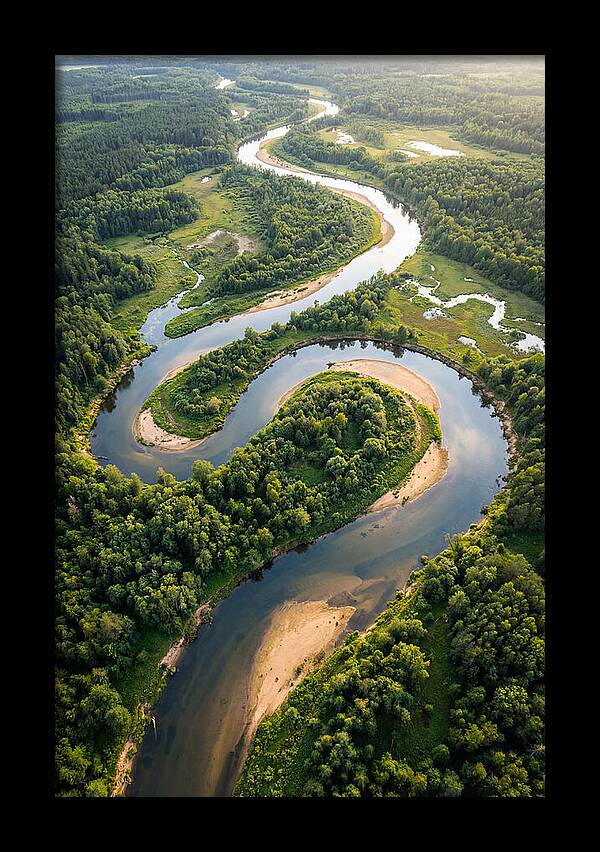 Topdown View Of River Meanders