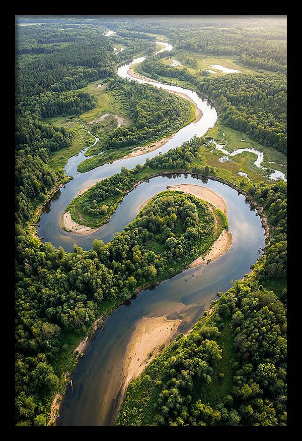Topdown View Of River Meanders