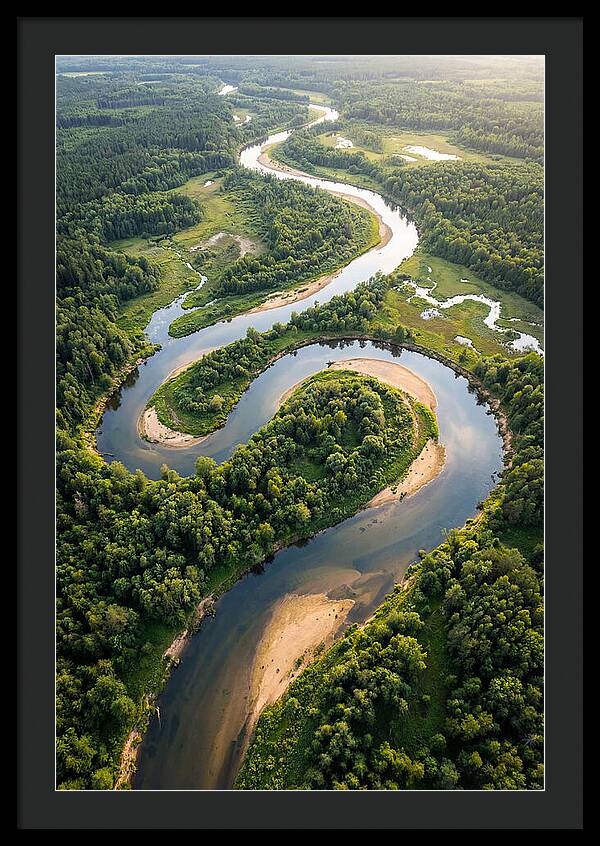 Topdown View Of River Meanders