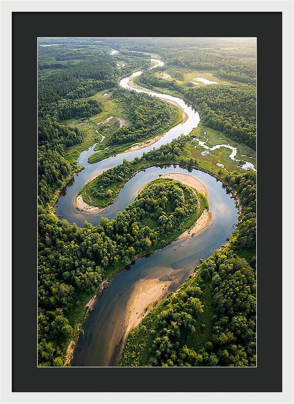 Topdown View Of River Meanders