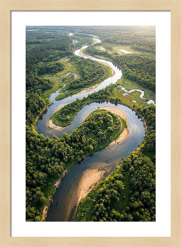 Topdown View Of River Meanders