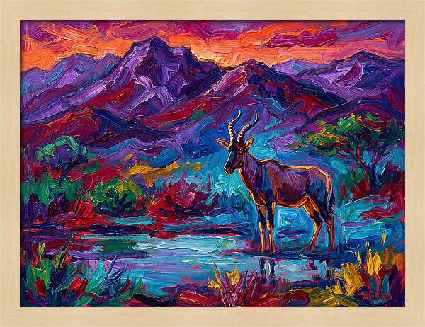 Topi In Vibrant Landscape