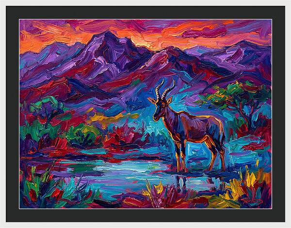 Topi In Vibrant Landscape